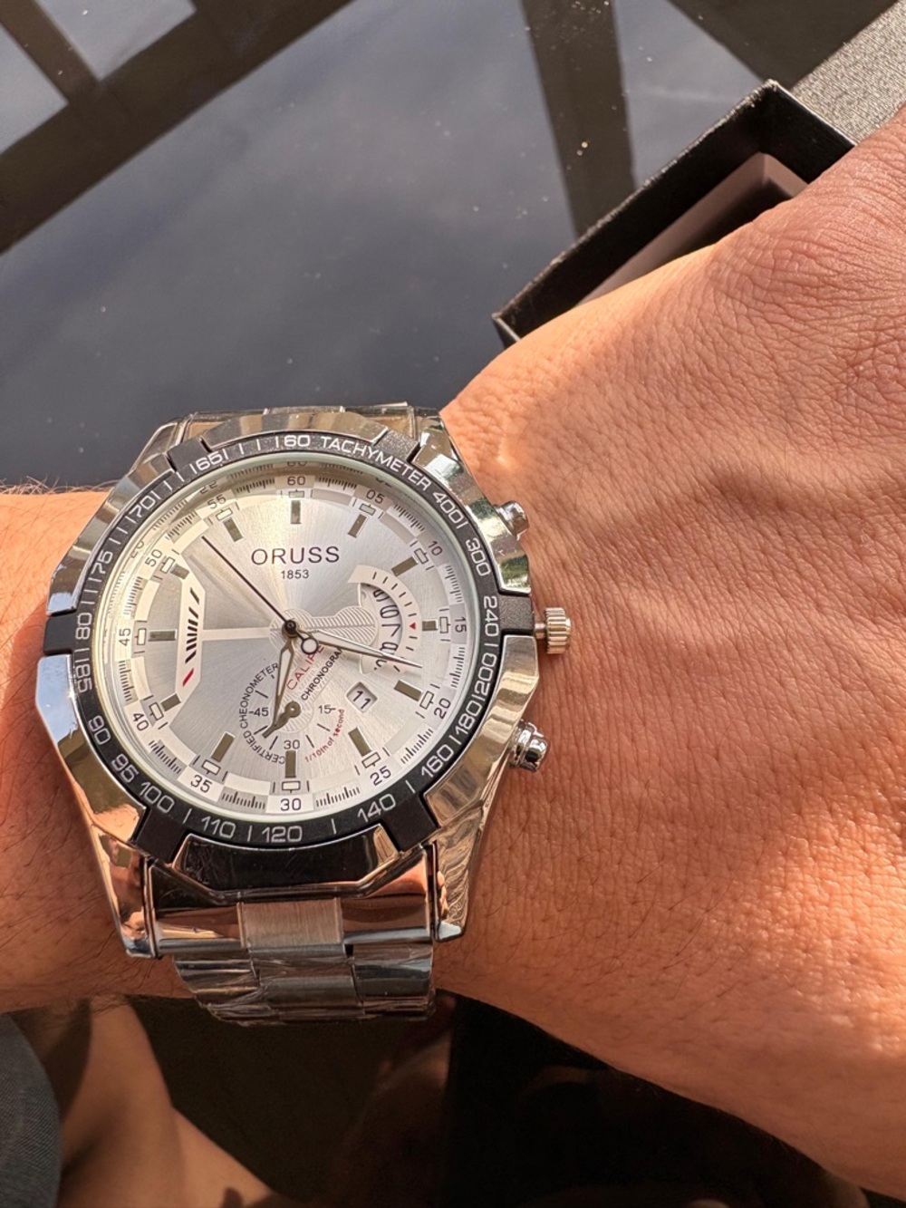 ORUSS 1853 Silver Chronograph Men's Watch